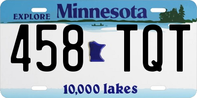 MN license plate 458TQT