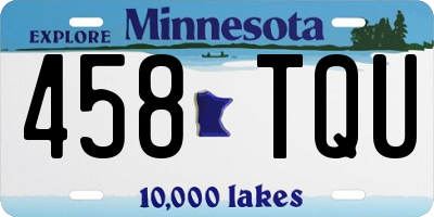 MN license plate 458TQU