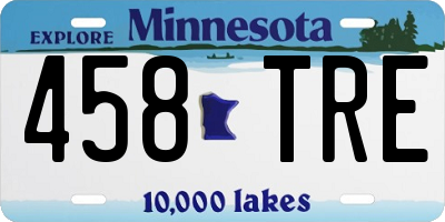 MN license plate 458TRE