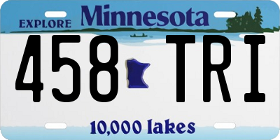 MN license plate 458TRI