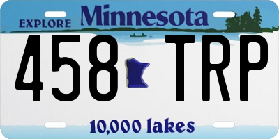 MN license plate 458TRP