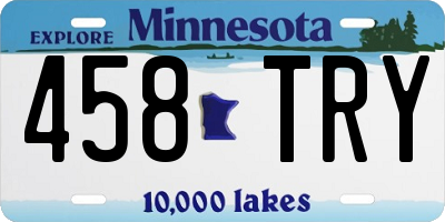 MN license plate 458TRY