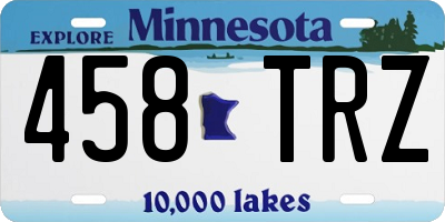 MN license plate 458TRZ