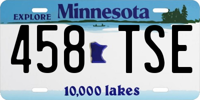 MN license plate 458TSE