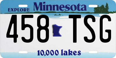 MN license plate 458TSG