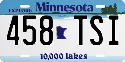 MN license plate 458TSI
