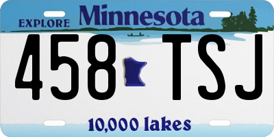 MN license plate 458TSJ