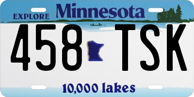MN license plate 458TSK