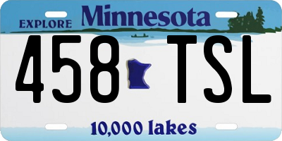 MN license plate 458TSL