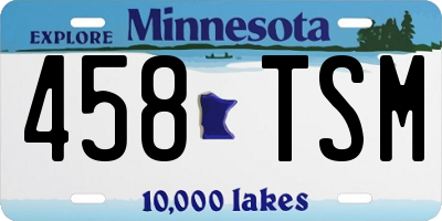 MN license plate 458TSM