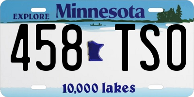 MN license plate 458TSO