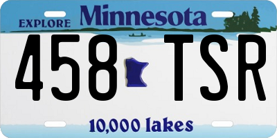 MN license plate 458TSR