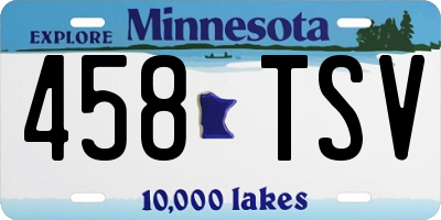 MN license plate 458TSV