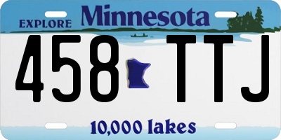 MN license plate 458TTJ