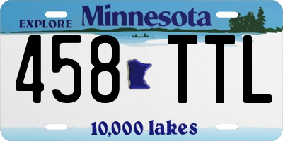 MN license plate 458TTL