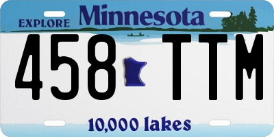 MN license plate 458TTM