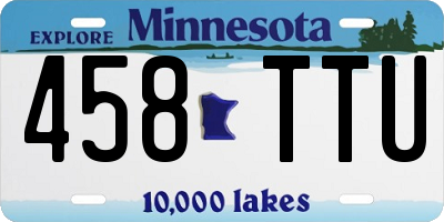MN license plate 458TTU