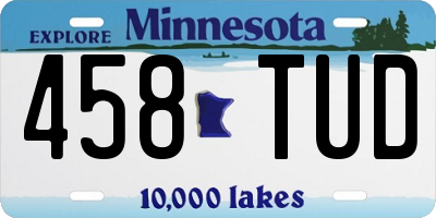 MN license plate 458TUD