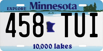 MN license plate 458TUI