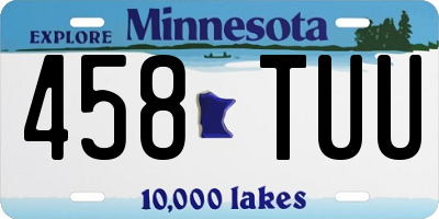 MN license plate 458TUU