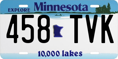 MN license plate 458TVK