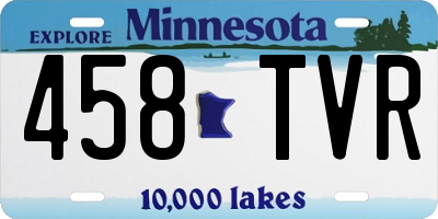 MN license plate 458TVR