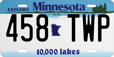MN license plate 458TWP