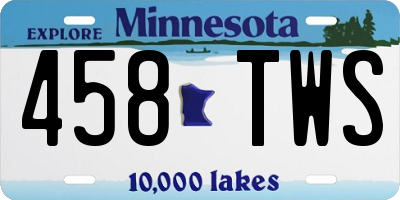 MN license plate 458TWS