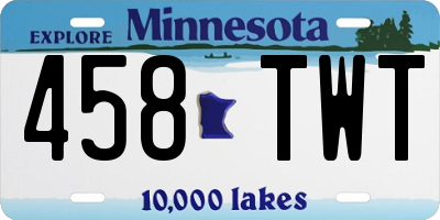 MN license plate 458TWT