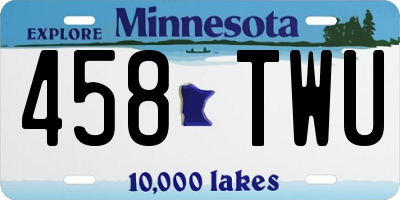 MN license plate 458TWU
