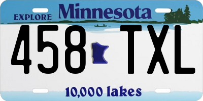 MN license plate 458TXL