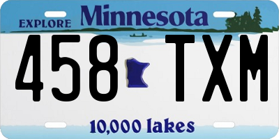 MN license plate 458TXM