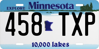 MN license plate 458TXP