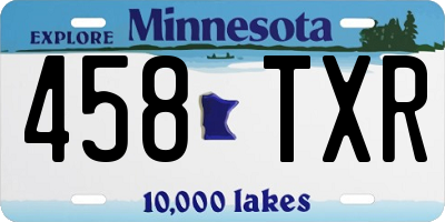 MN license plate 458TXR