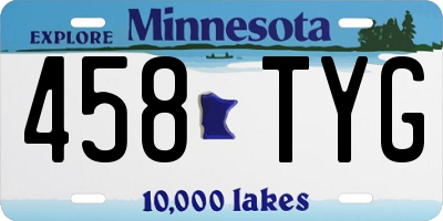 MN license plate 458TYG