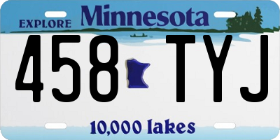 MN license plate 458TYJ