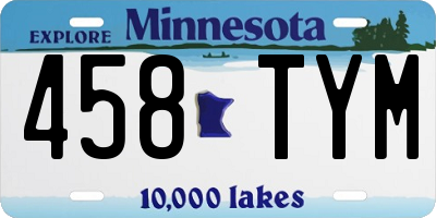 MN license plate 458TYM