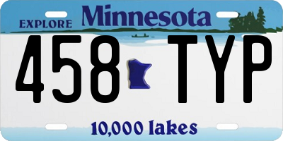 MN license plate 458TYP