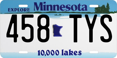 MN license plate 458TYS