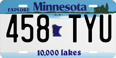 MN license plate 458TYU