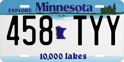 MN license plate 458TYY