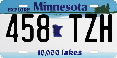 MN license plate 458TZH
