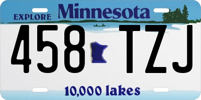 MN license plate 458TZJ
