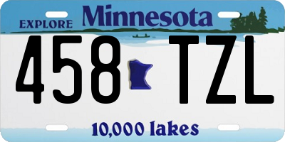 MN license plate 458TZL