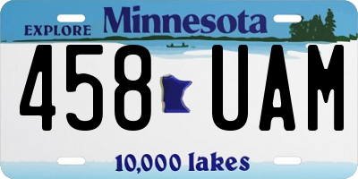 MN license plate 458UAM