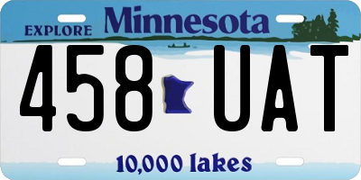 MN license plate 458UAT