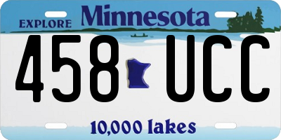 MN license plate 458UCC