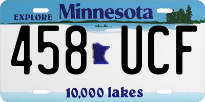 MN license plate 458UCF