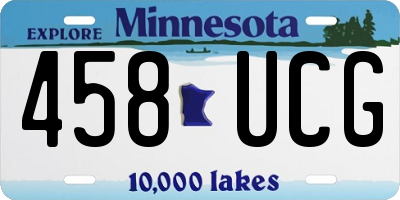 MN license plate 458UCG