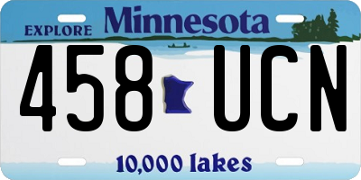 MN license plate 458UCN